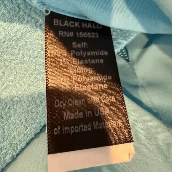 NEW! Black Halo Sanibel 2-Piece Mini Dress Crop Top & Skirt Size 8 Aqua - Picture 10 of 16